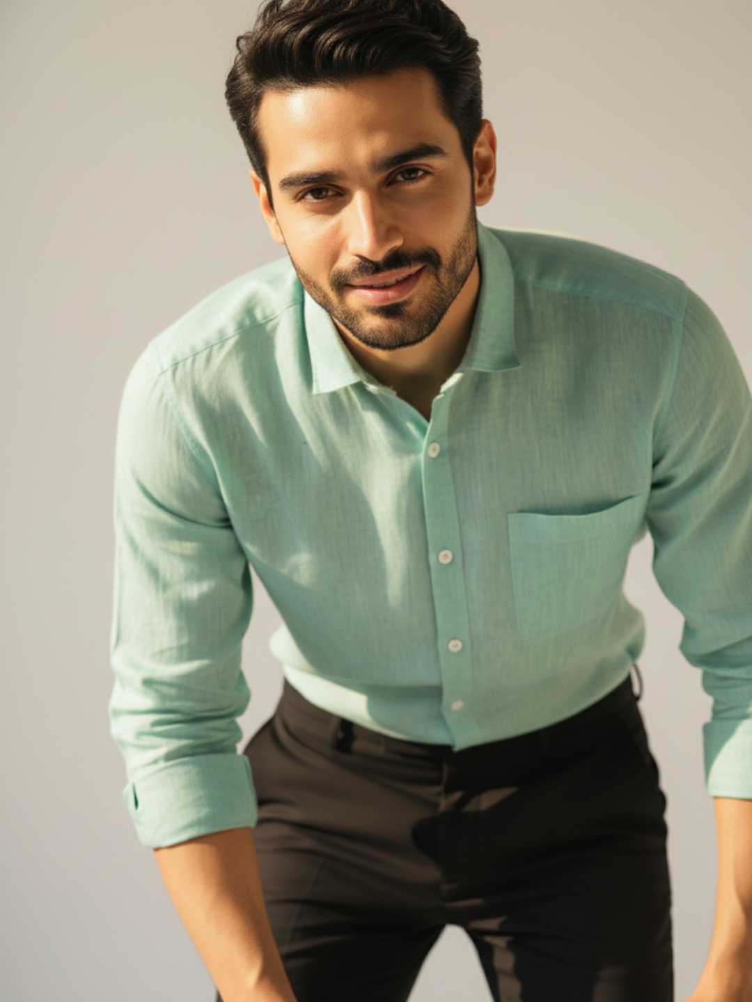 Green Verde Irish Linen Shirt