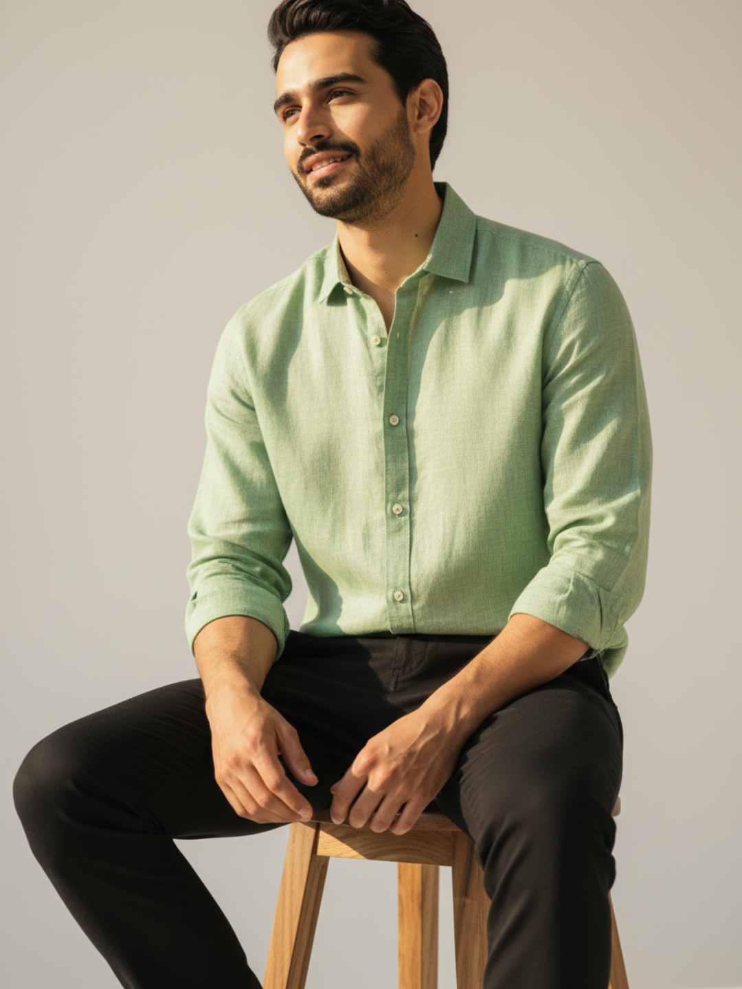 Green Verde Irish Linen Shirt