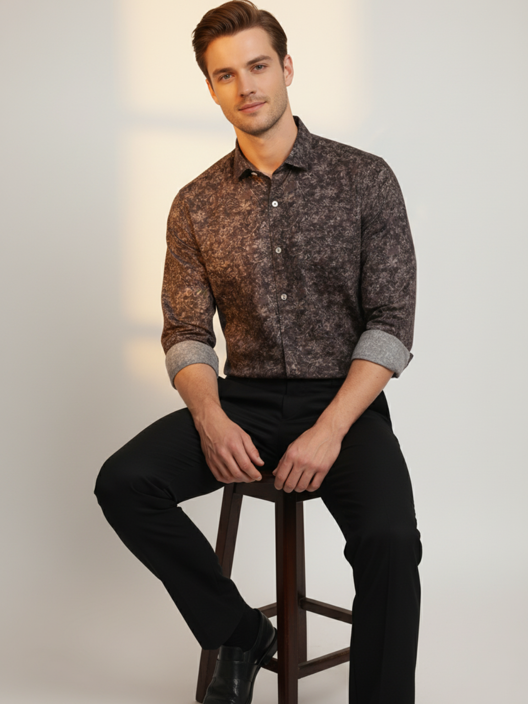 Hycinth Print GIZA Shirt