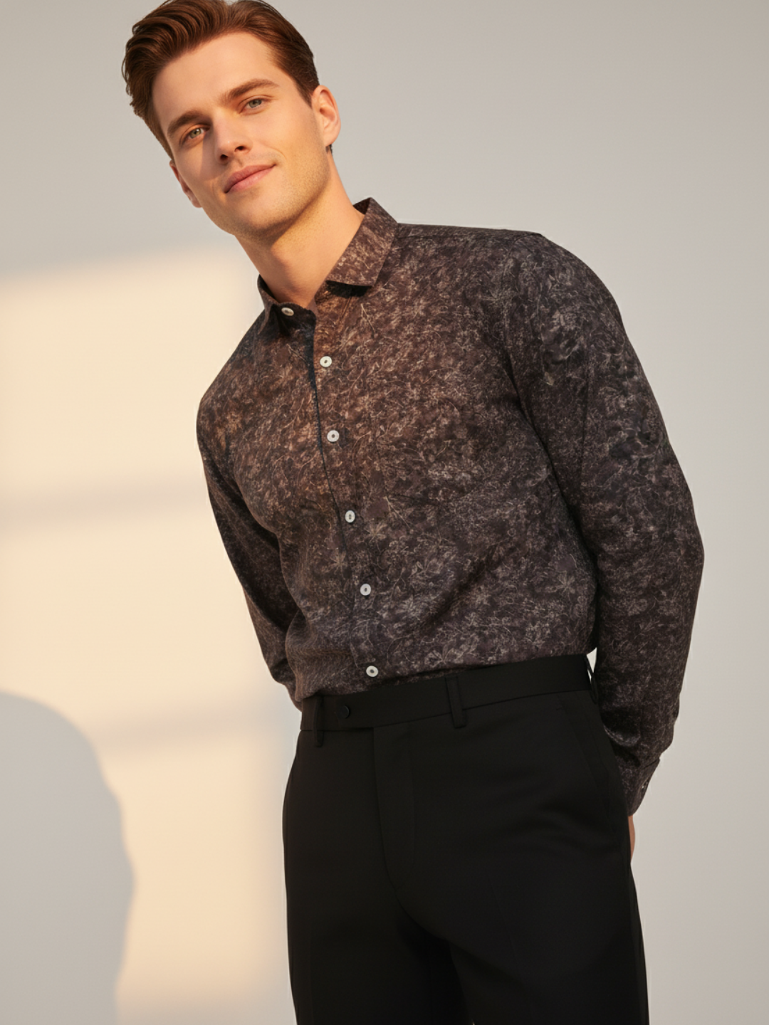 Hycinth Print GIZA Shirt