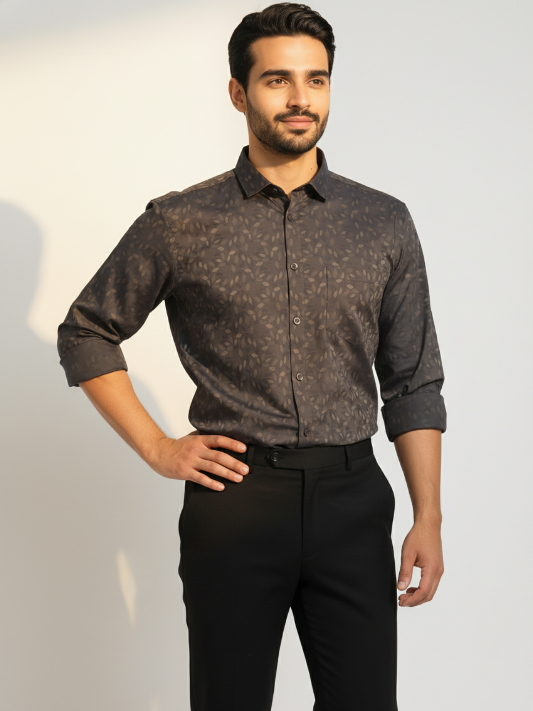 Leaf Jacquard SUPIMA Shirt