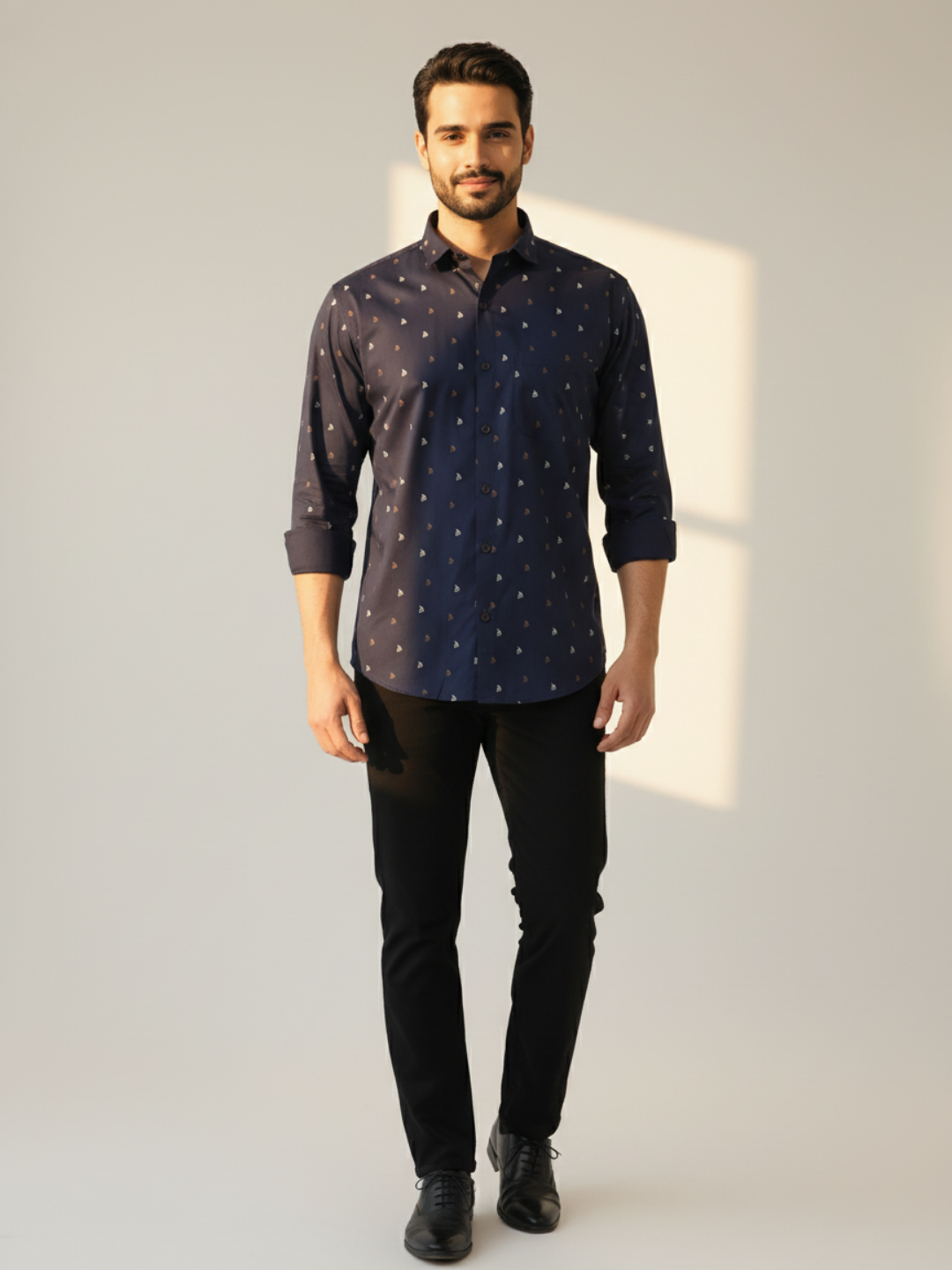 Neva Blue GIZA Print Shirt