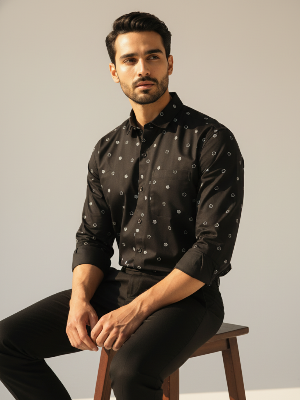 Midnight Floral GIZA Shirt