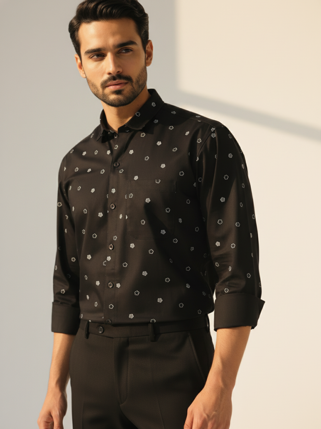 Midnight Floral GIZA Shirt