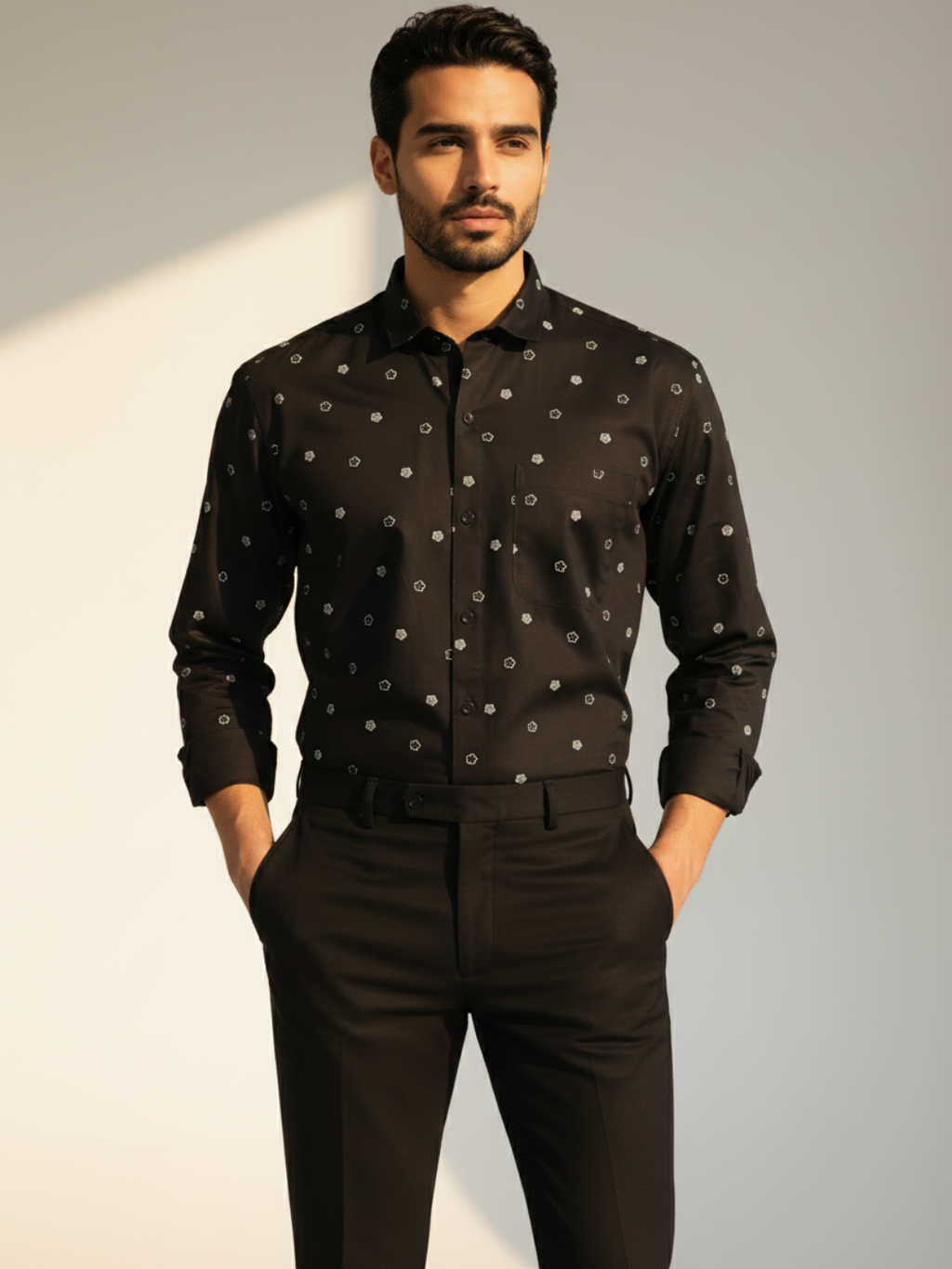 Midnight Floral GIZA Shirt
