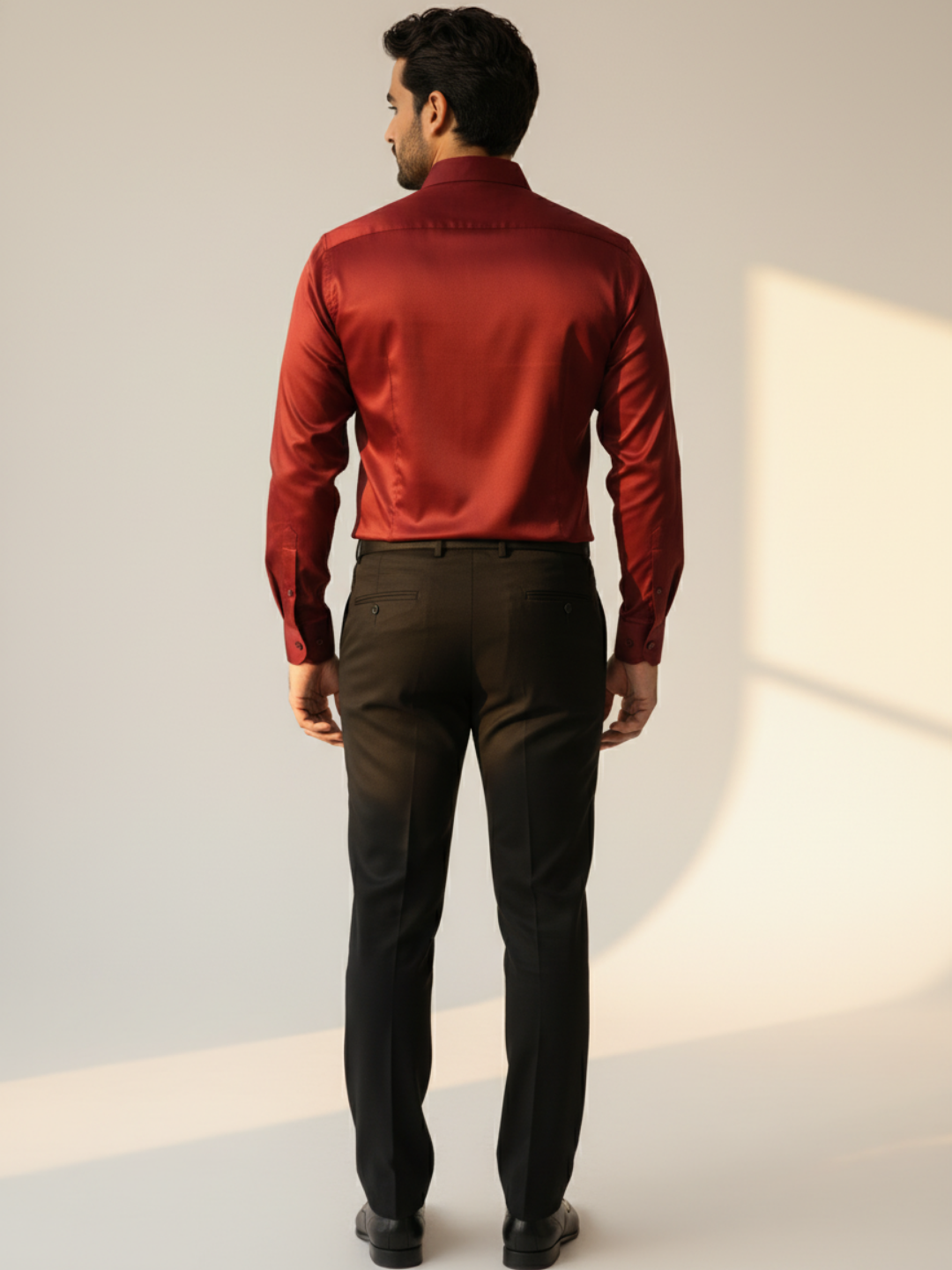 Maroon GIZA Solid Shirt