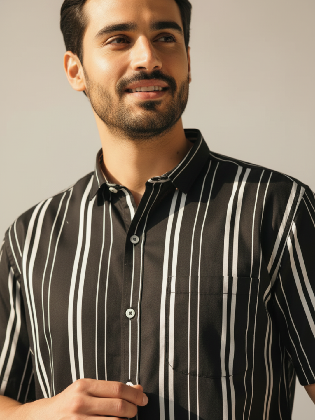 Black Stripes Casual Shirt