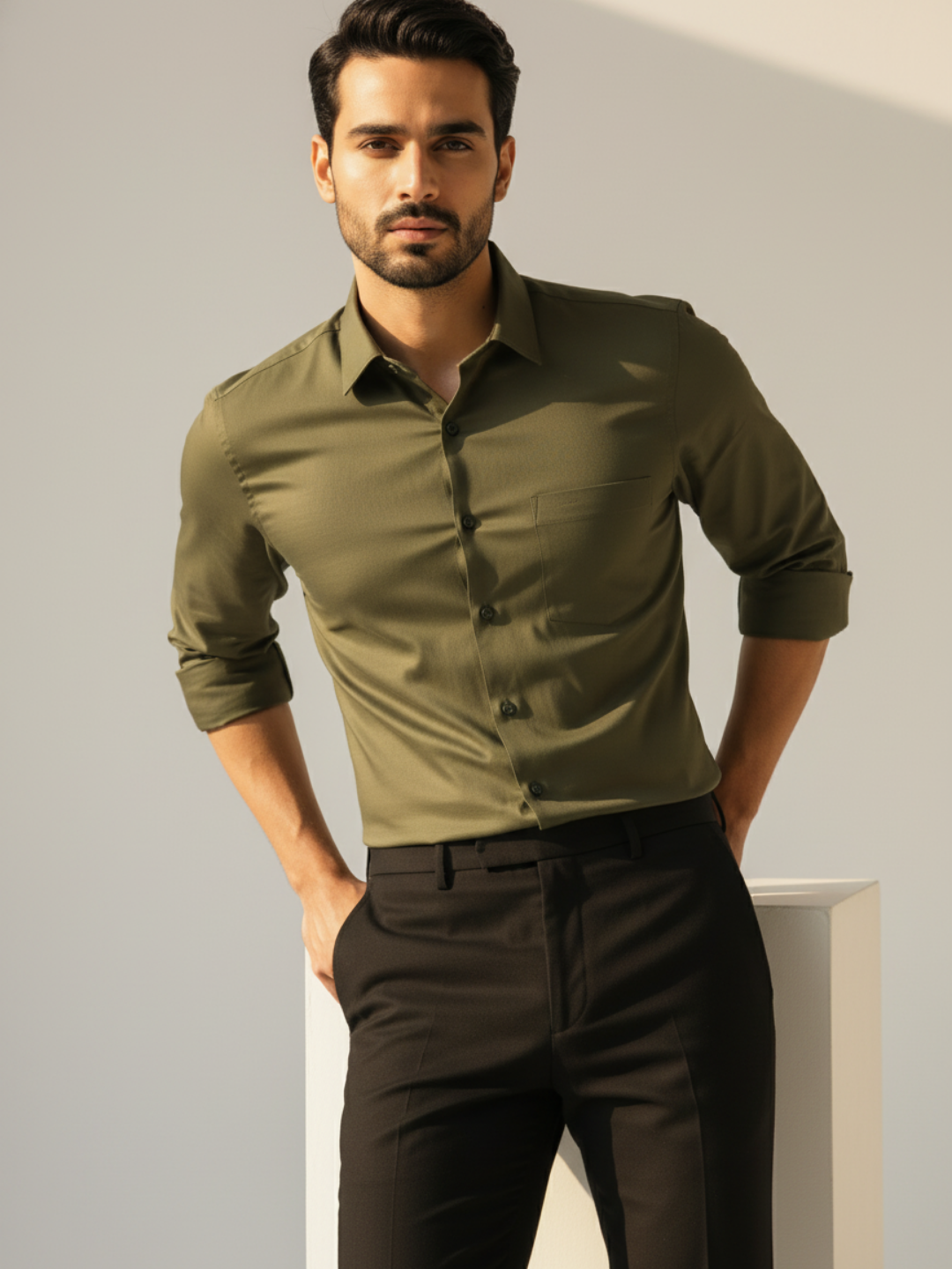 Olive GIZA Shirt