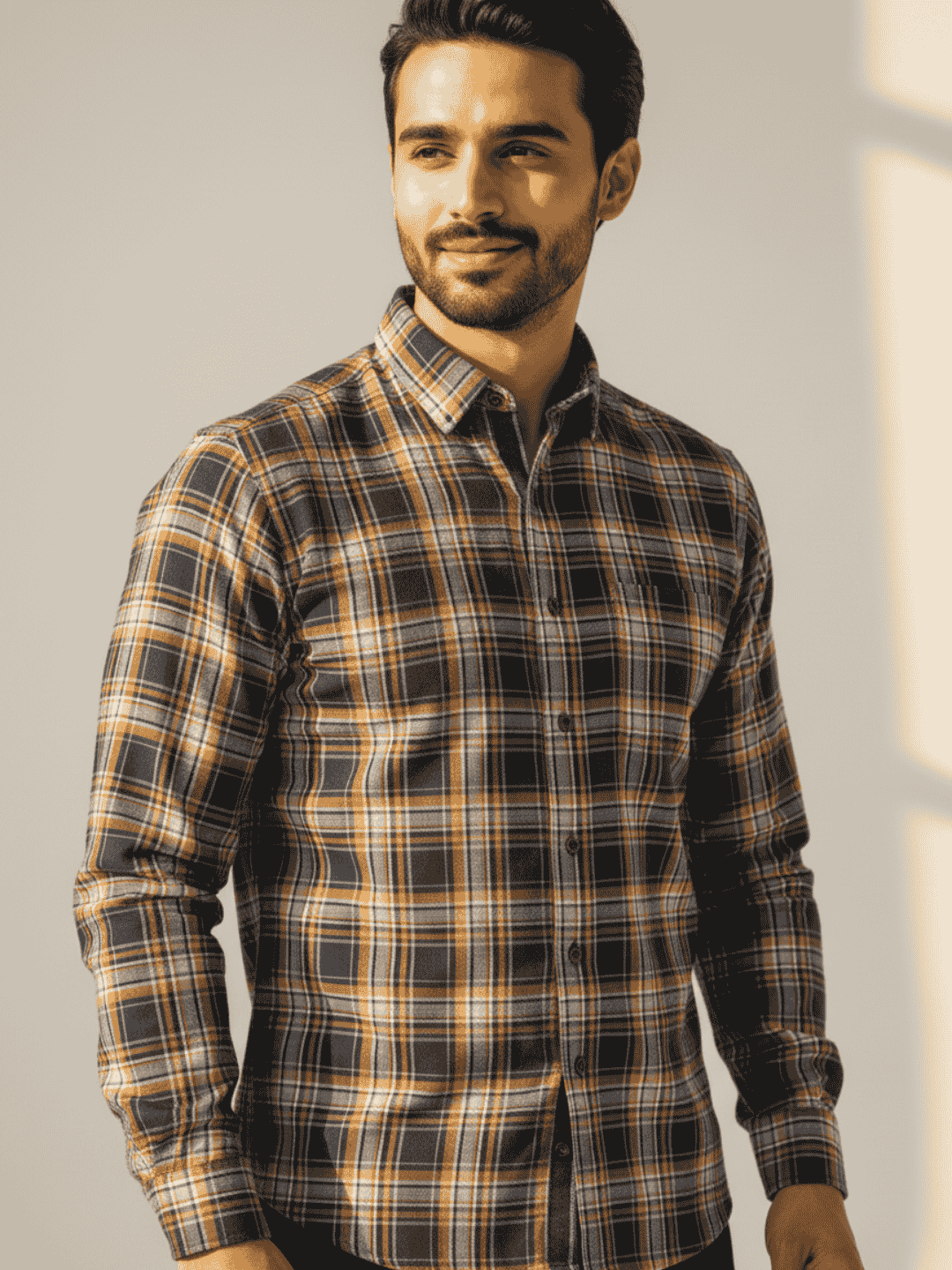 Mustard Chekered Shirt