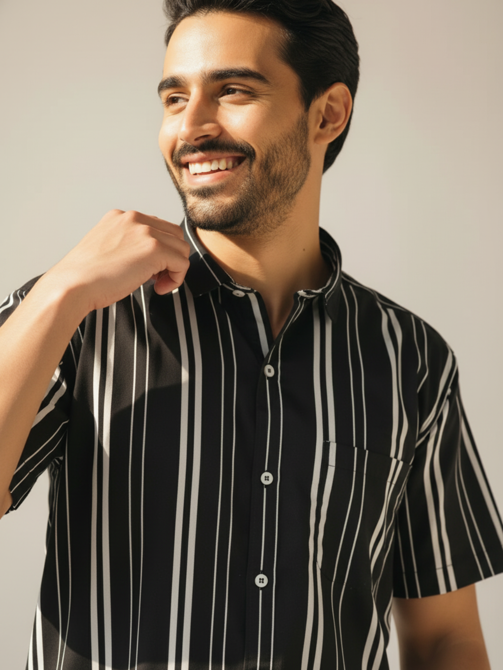 Black Stripes Casual Shirt