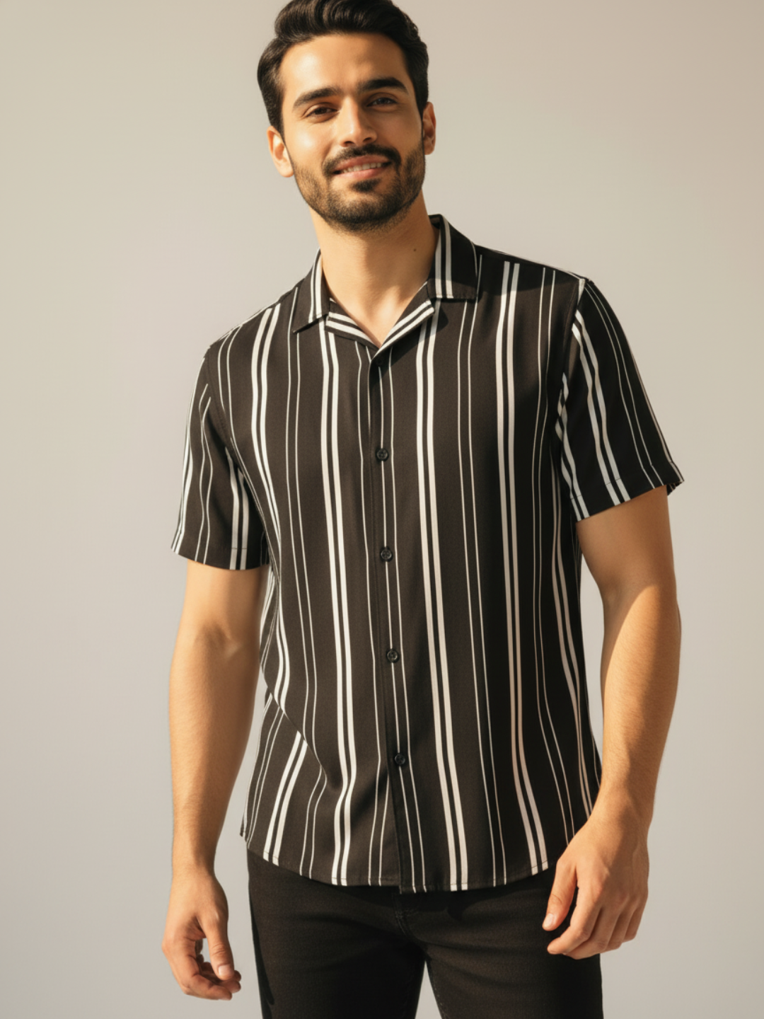 Black Stripes Casual Shirt