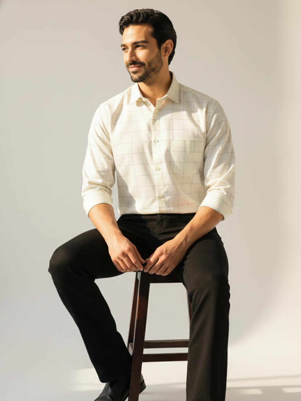 Self Design Jacquard SUPIMA Shirt