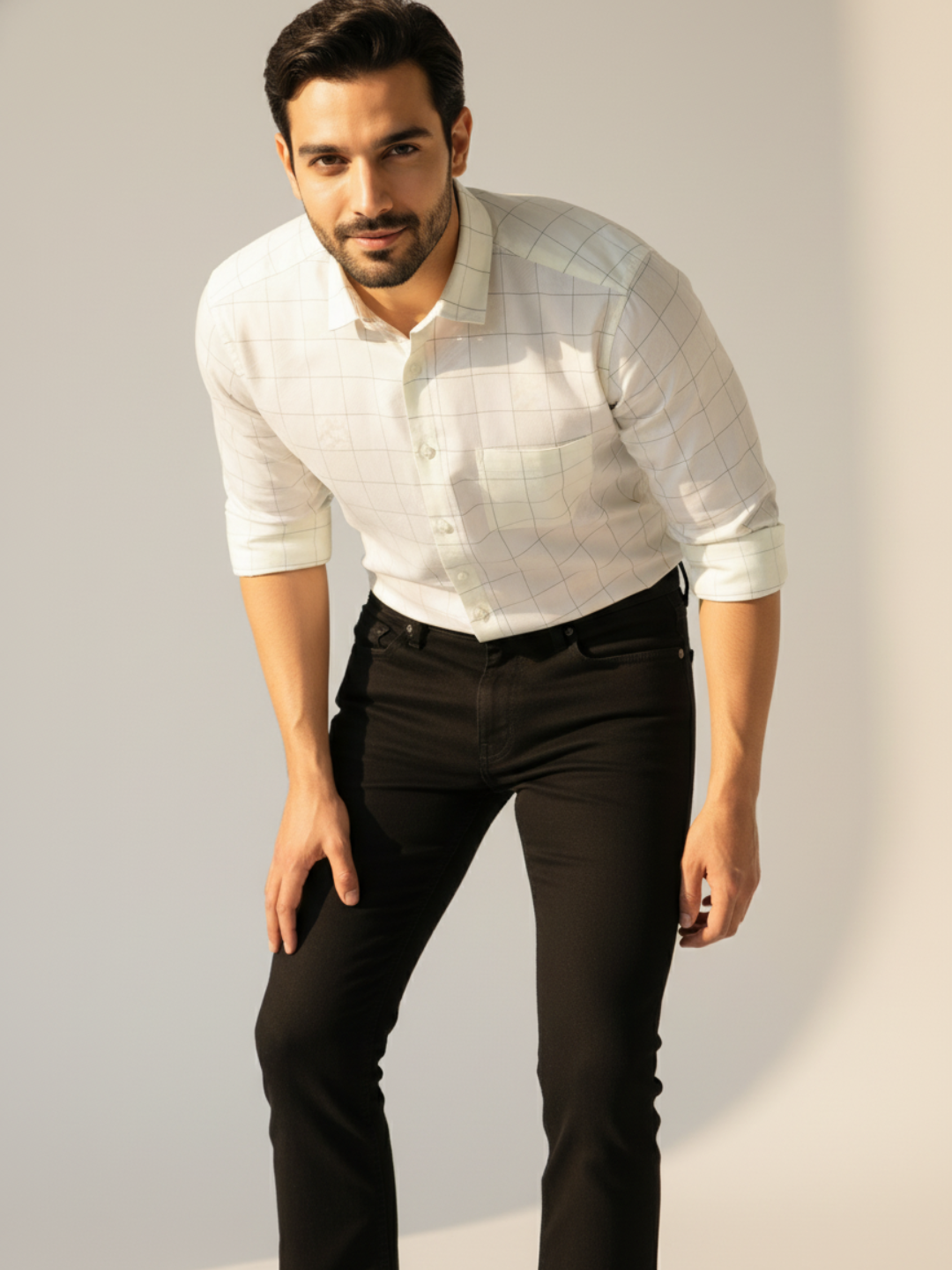 Self Design Jacquard SUPIMA Shirt