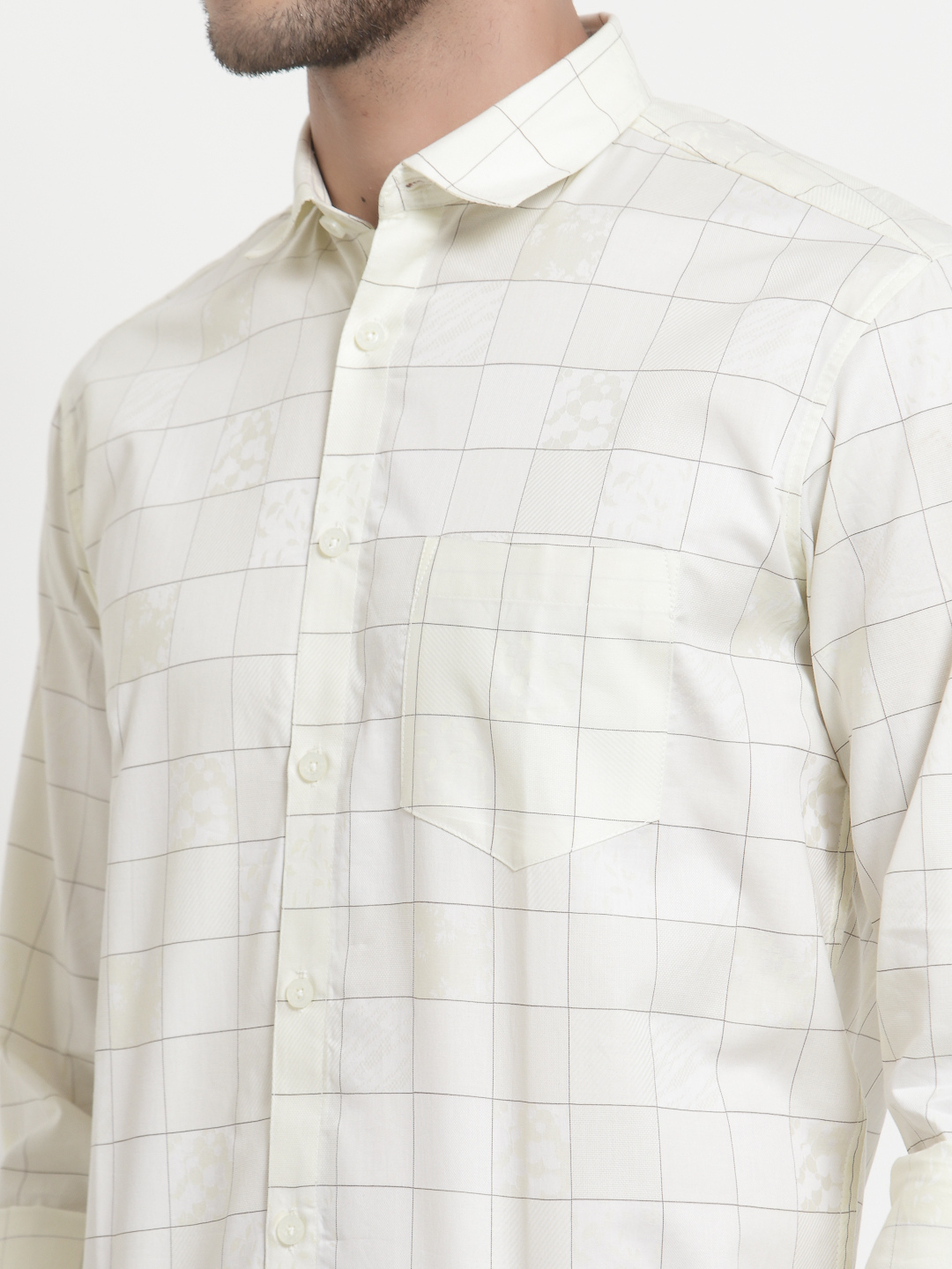 Self Design Jacquard SUPIMA Shirt