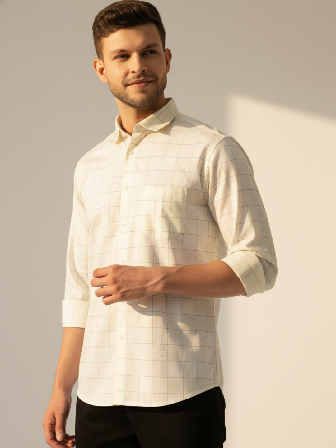 Self Design Jacquard SUPIMA Shirt