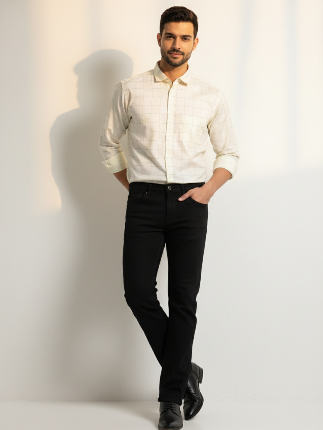 Self Design Jacquard SUPIMA Shirt