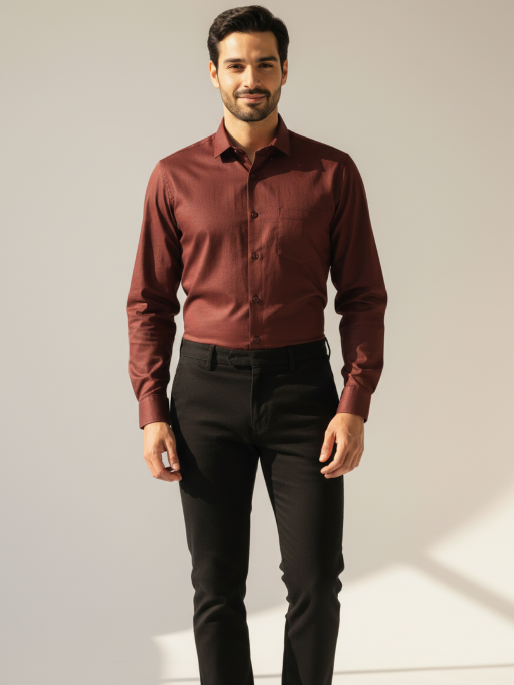 Skin Maroon SUPIMA Shirt