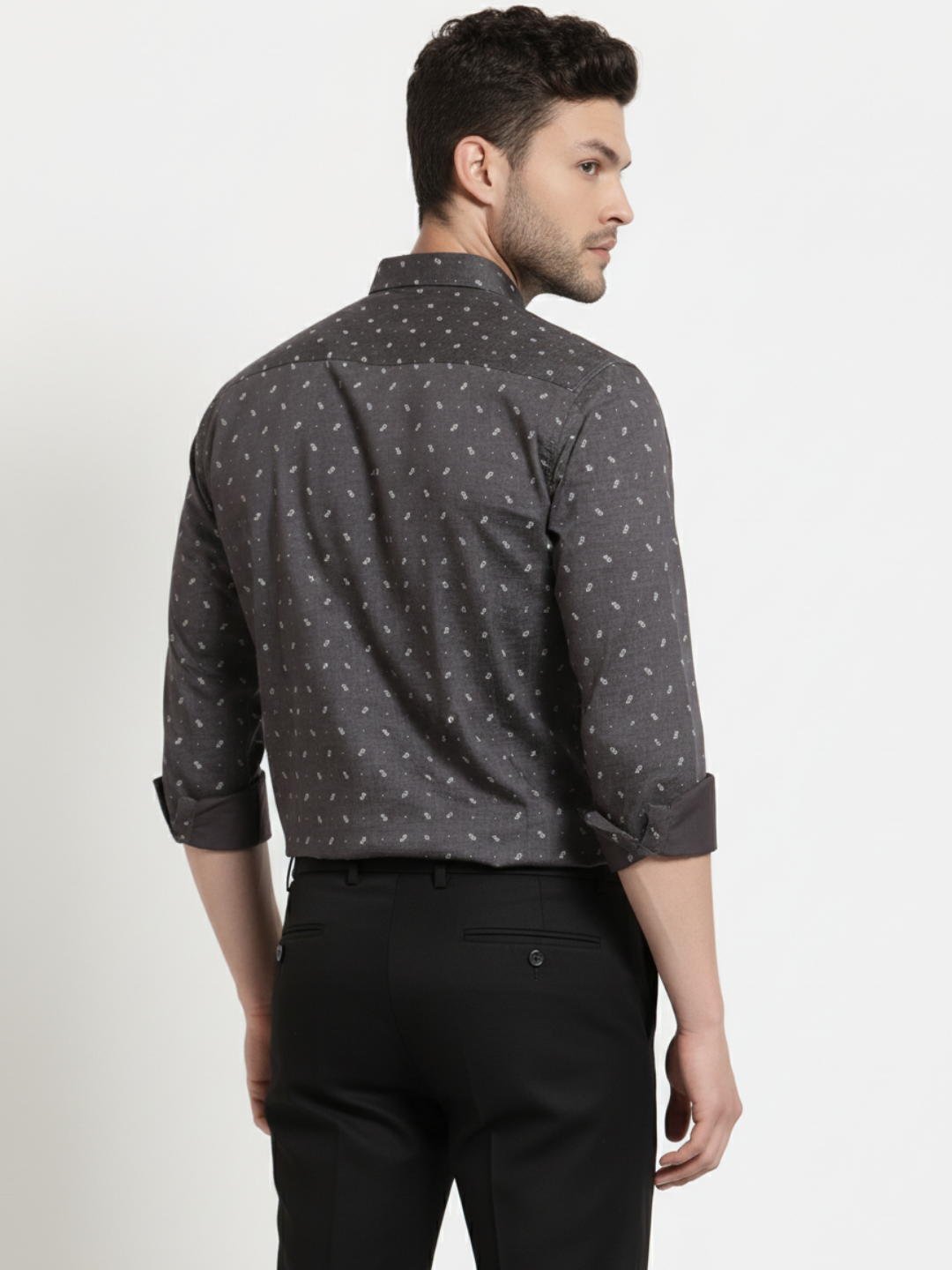 Grey Printed Giza Shirt