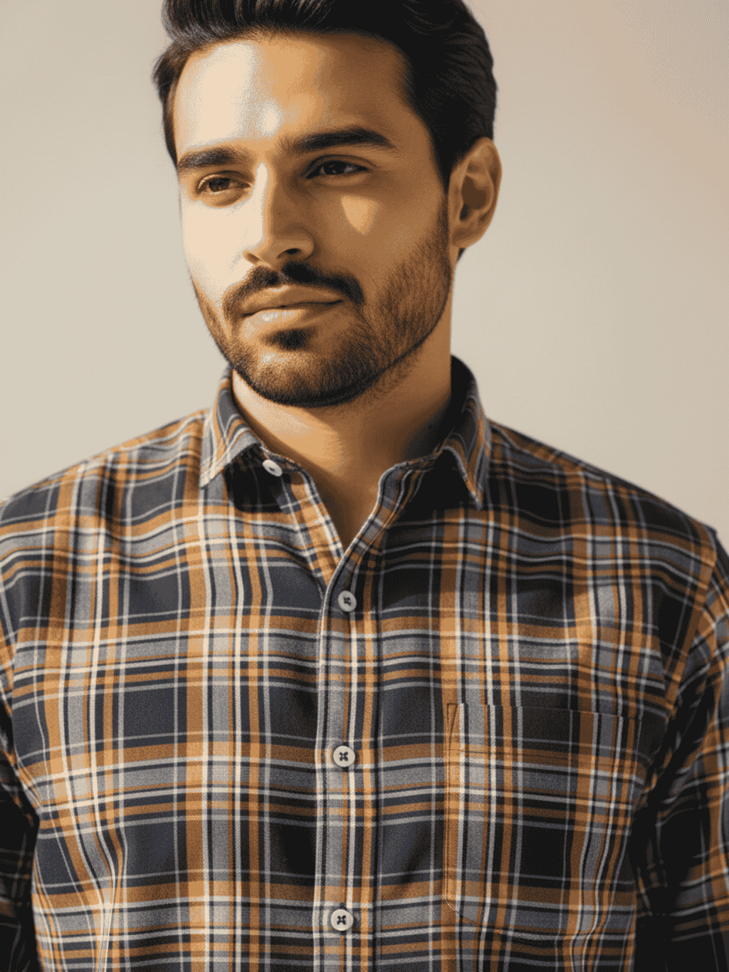 Mustard Chekered Shirt