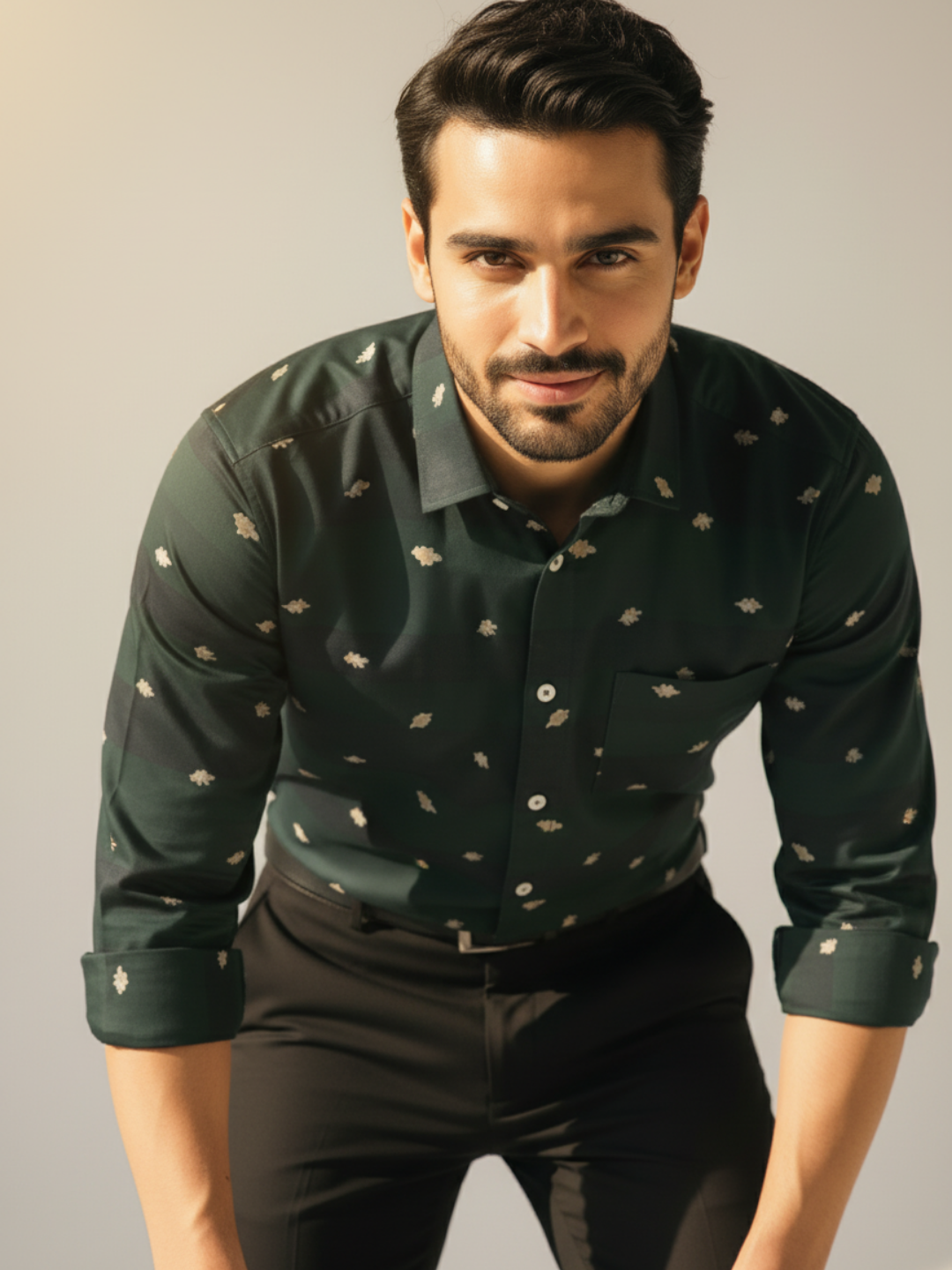 Teal Jacquard SUPIMA Shirt