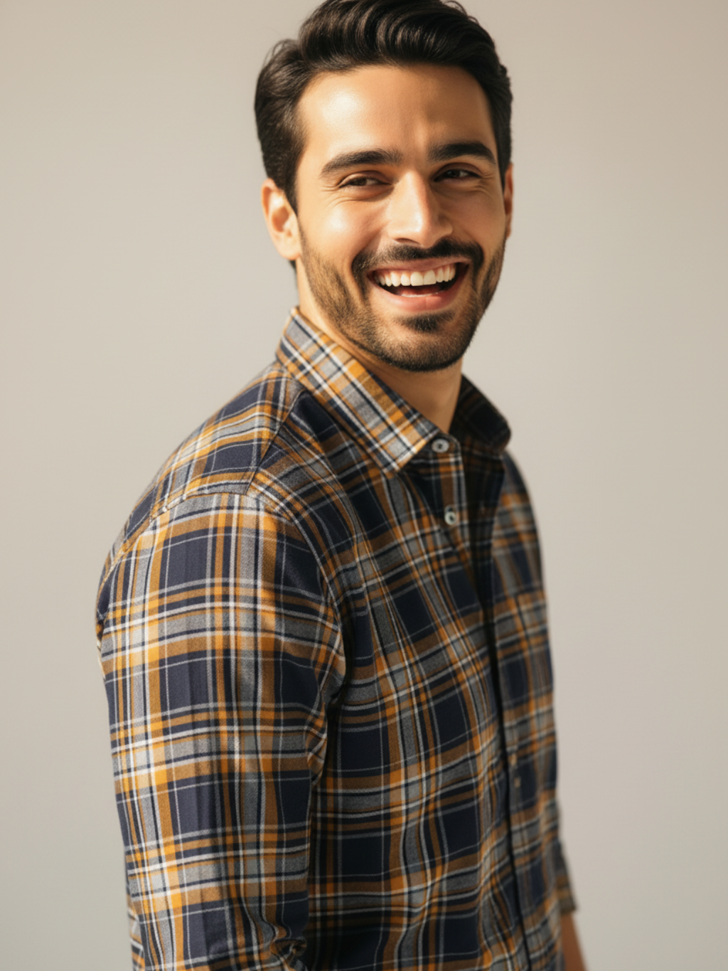 Mustard Chekered Shirt