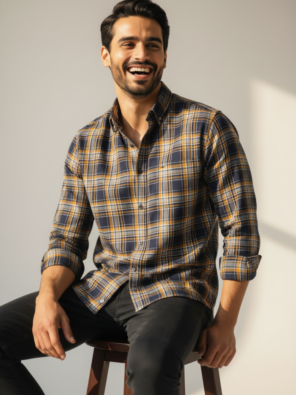 Mustard Chekered Shirt