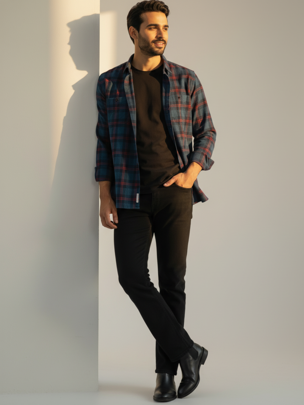 Blue Slim Fit Casual Shirt