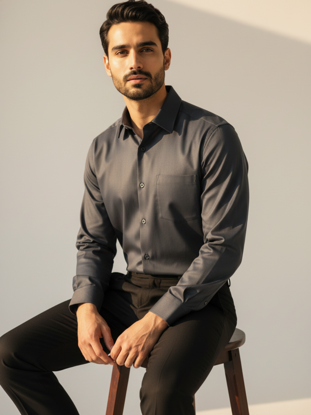 Coral Grey GIZA shirt