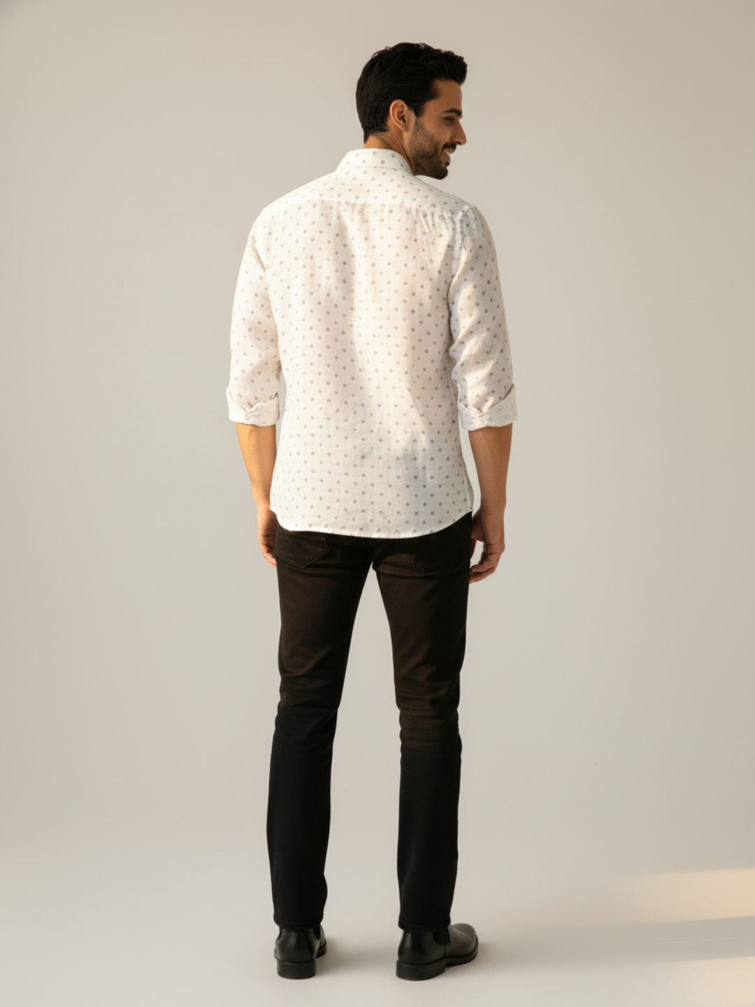 Dandelian White Irish Linen Shirt